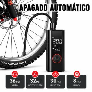 Inflador De Llantas Portatil Digital Recargable [ULTIMAS UNIDADES] — foto 3