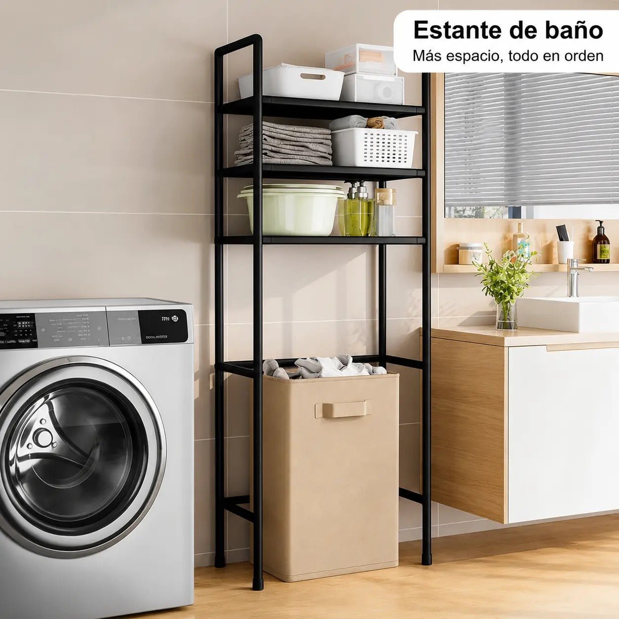 TorreMax™ - Estante Organizador de Baño 4 Niveles - Imagen 3
