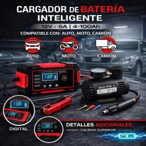 Super Arrancador de Baterías 12V + Mini Compressor de Aire PowerShield™ [ÚLTIMAS UNIDADES] — foto 2