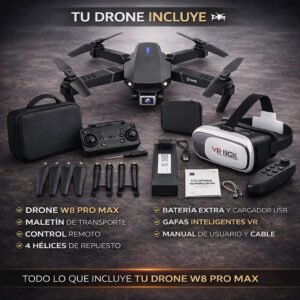 Drone Profesional W8 Con Inteligencia Artificial + Gafas Virtuales VR [ULTIMAS UNIDADES] — foto 3