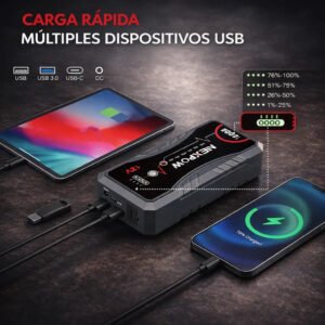 Super Arrancador de Baterías 12V + Mini Compressor de Aire PowerShield™ [ÚLTIMAS UNIDADES] — foto 5