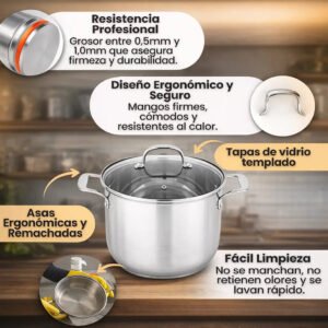 Juego de 13 Ollas Antiadherente VantaCook™ [ANTIADHERENTE TOTAL] — foto 3