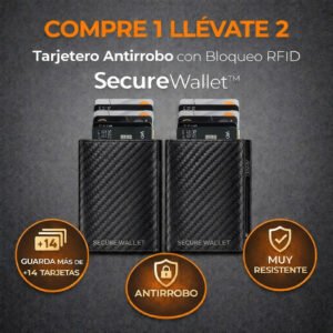 Compre 1 Llévate 2 - Cartera Antirrobo Proteccion RFID SecureWallet™