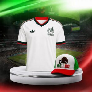 Kit Mundial | Camiseta Oficial de La Selección México Blanco + Gorra de Regalo