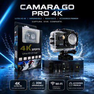🔥 LIQUIDACIÓN: CÁMARA GOPRO 4K + FUNDA ULTRARESISTENTE GRATIS [PROMOCIÓN DE CUMPLEAÑOS]