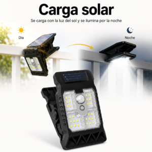 2x1 Luzes LED Clip Con Sensor y Carga Solar – Ilumina Sin Cables Ni Enchufes — foto 2