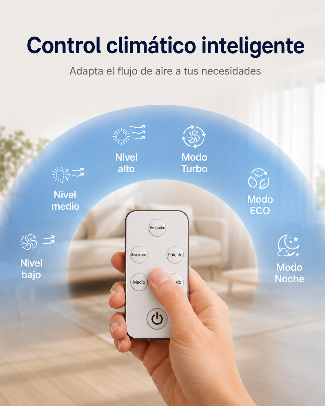 Aire acondicionado portátil de pared 2 en 1 ClimaFlow™ (frío y calor) - Image 3