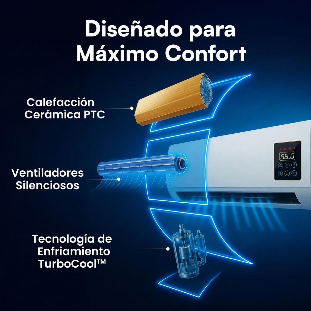 Aire Acondicionado Portátil de Pared EpiCooler™ (frío y calor) - Image 3