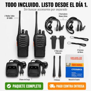 Kit 2 Radios Walkie Talkie Recargables RadioLink PRO™ [HABLA HASTA 8KM] — foto 4