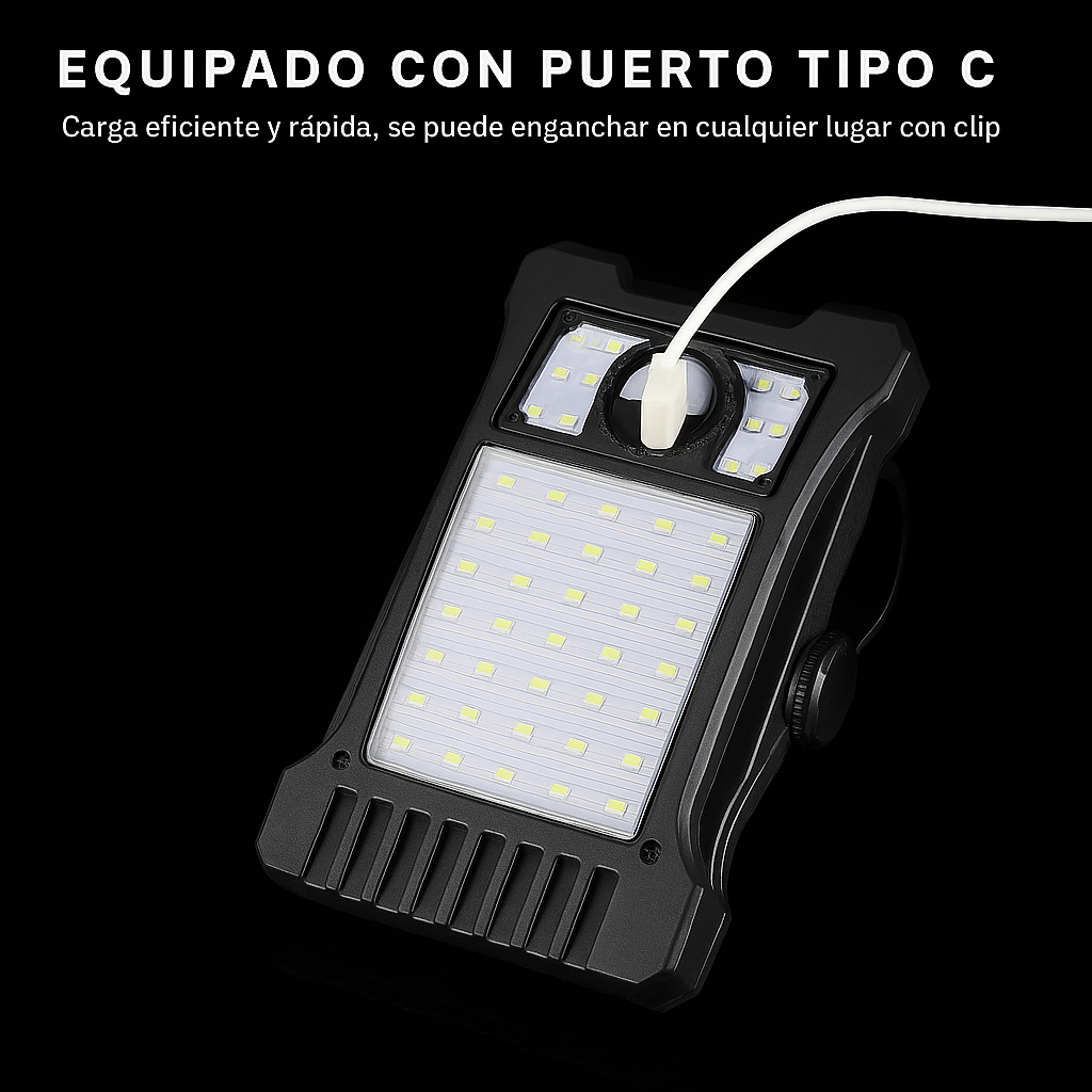2x1 Luzes LED Clip Con Sensor y Carga Solar – Ilumina Sin Cables Ni Enchufes - Image 4