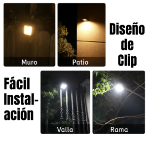 2x1 Luzes LED Clip Con Sensor y Carga Solar – Ilumina Sin Cables Ni Enchufes — foto 5