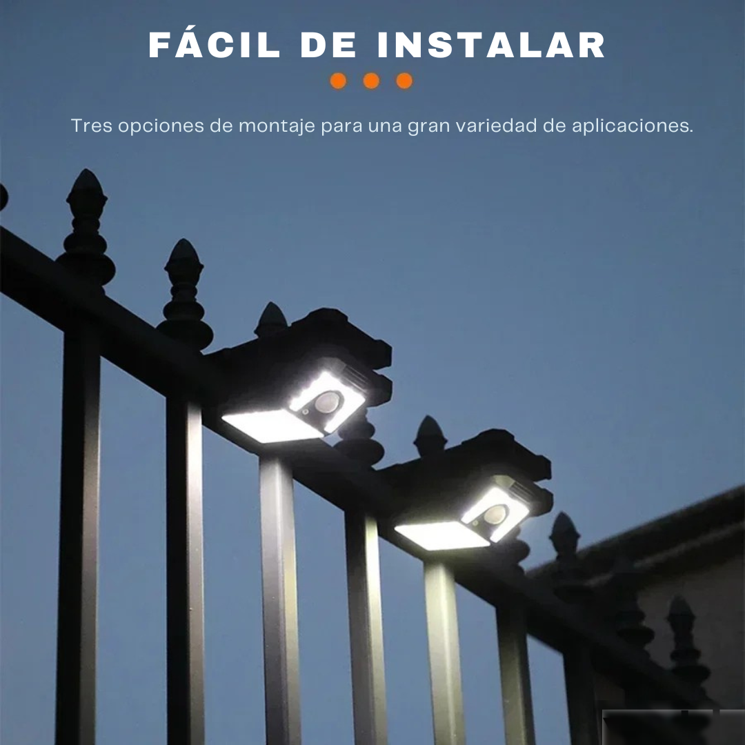 2x1 Luzes LED Clip Con Sensor y Carga Solar – Ilumina Sin Cables Ni Enchufes - Image 6
