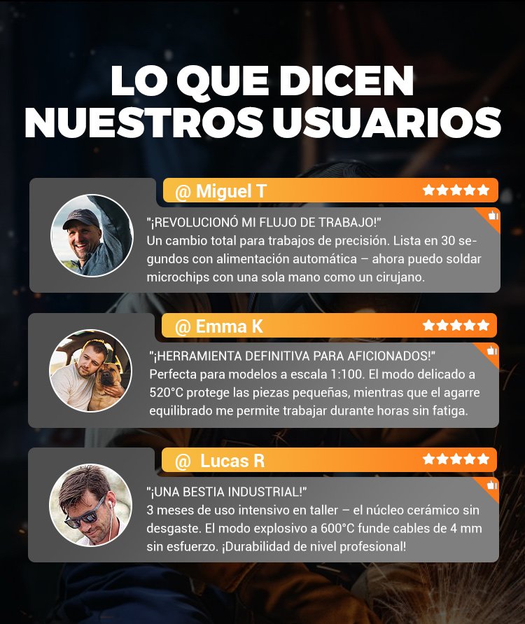 Opiniones de usuarios de la pistola de soldadura