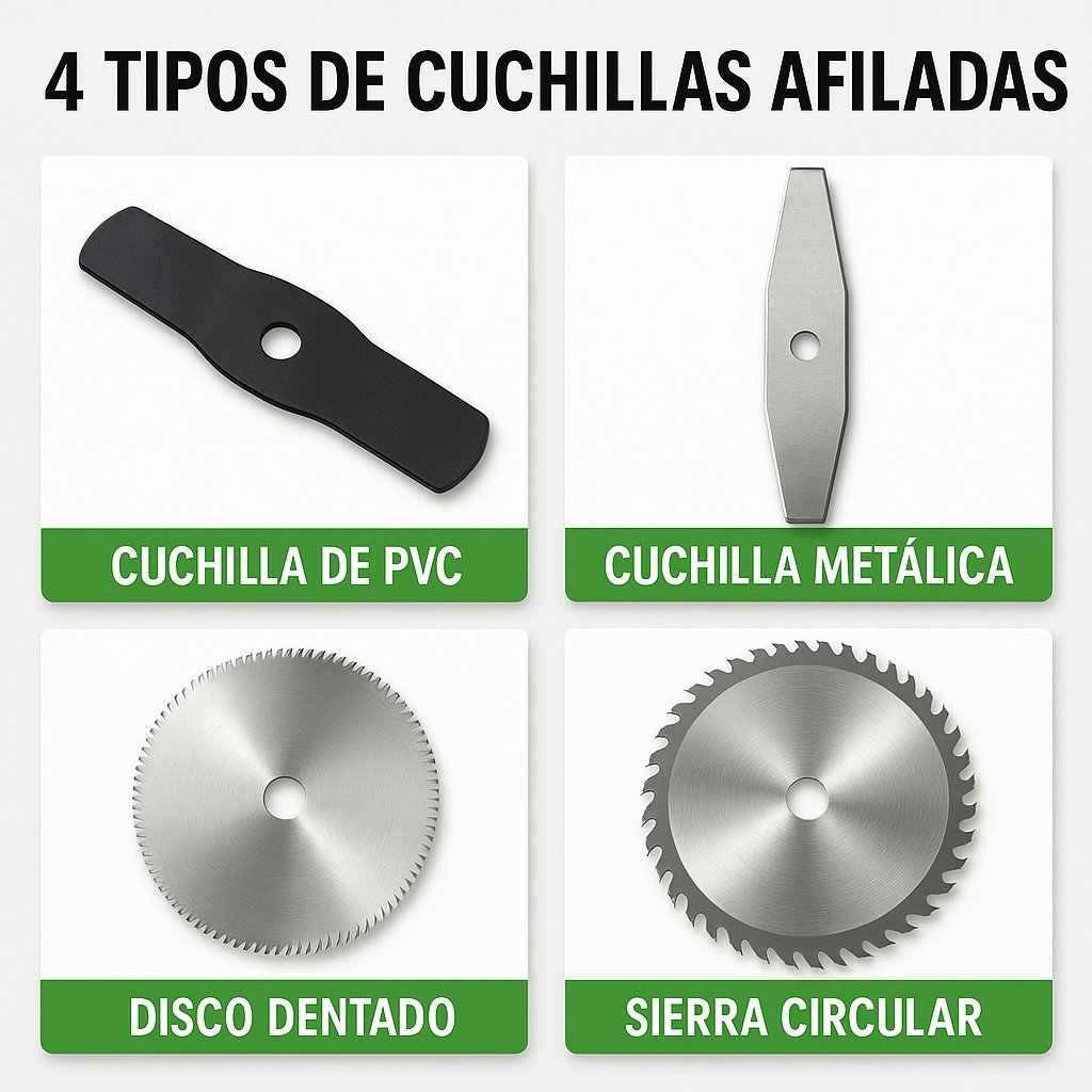 4 tipos de cuchillas afiladas