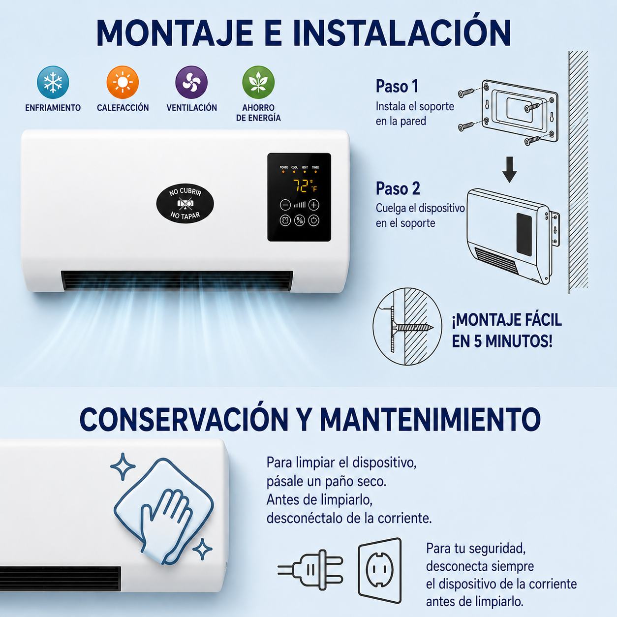 ClimaFlow en el dormitorio